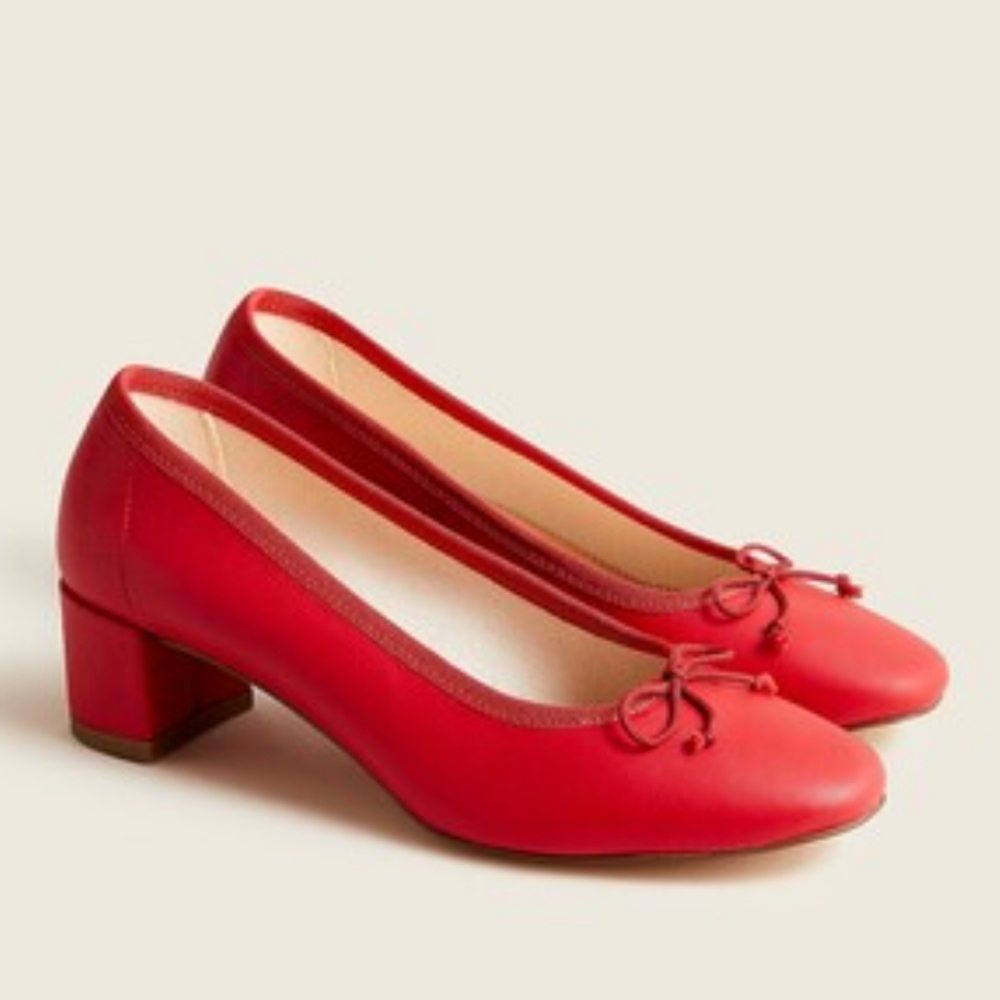 J.Crew Kate Black Heel Ballet Flats